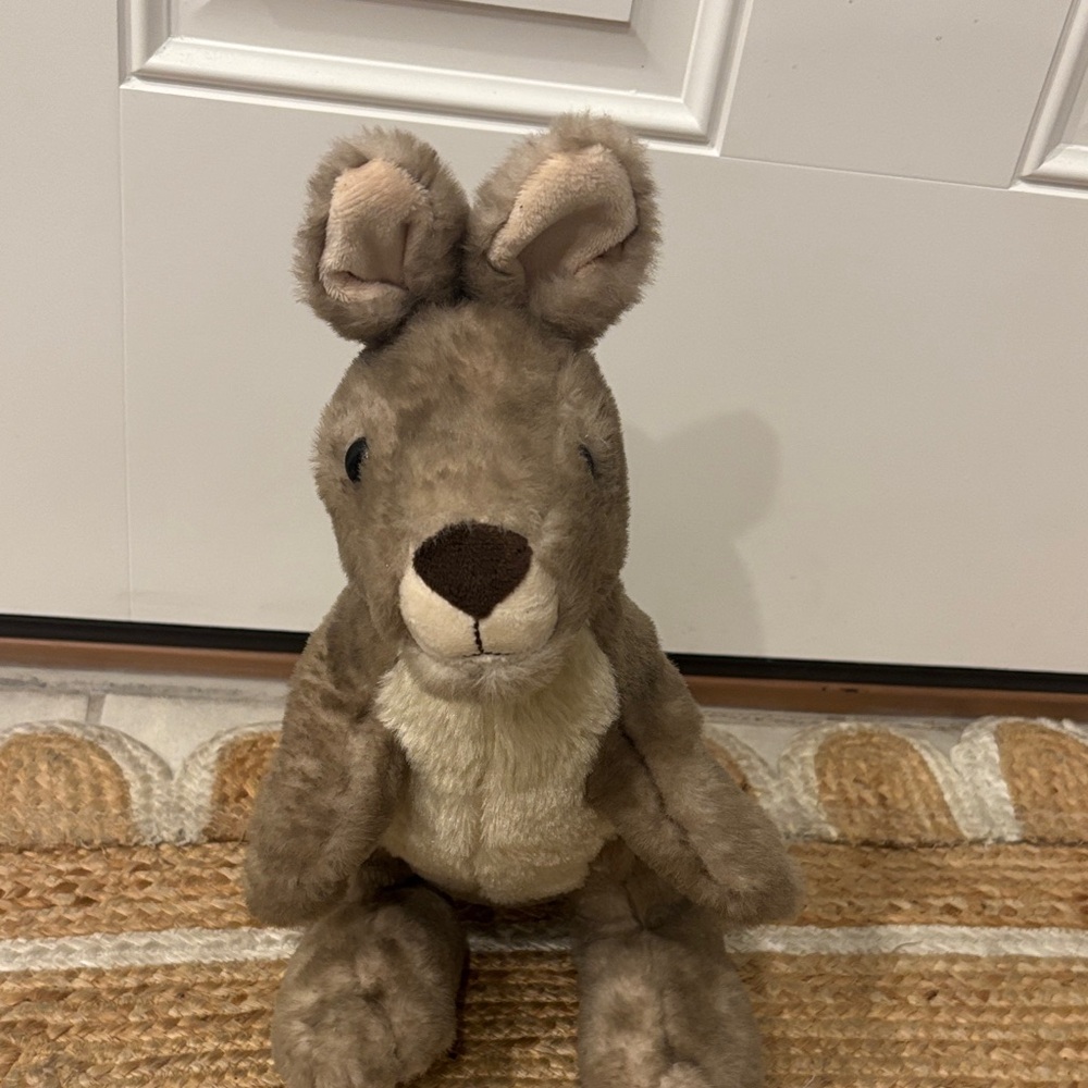 Plush Kangaroo Stuffed Animal Toy - Brown and Cream